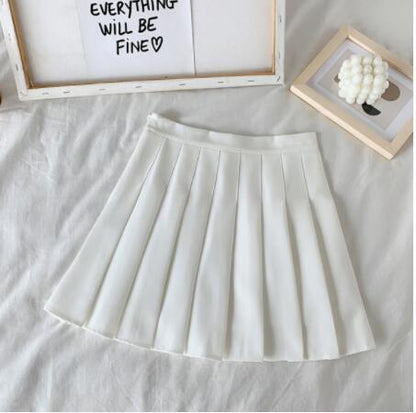 High Waist Anti-Glare A-Line Pleated Skirt