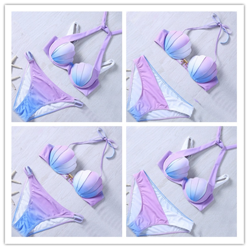 Mermaid Gradient Shell Bikini