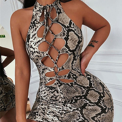 Leopard Print Party Dress