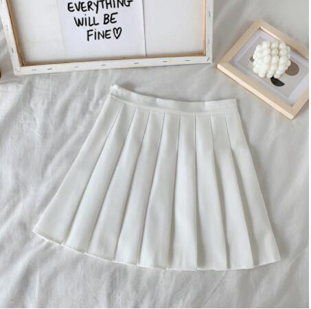High Waist Anti-Glare A-Line Pleated Skirt